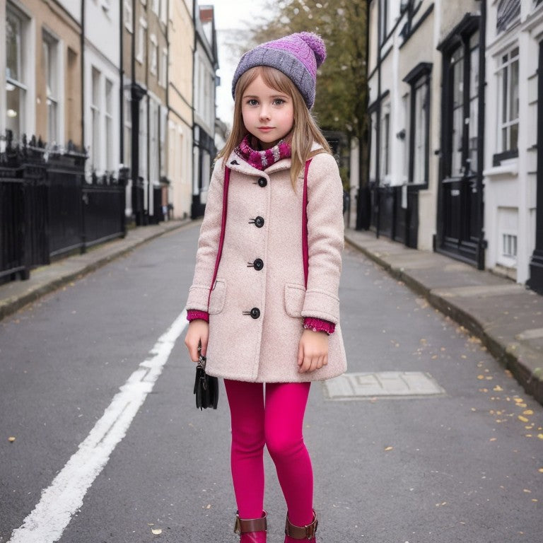 Girls' Pink Winter Coat with a Touch Street Chic