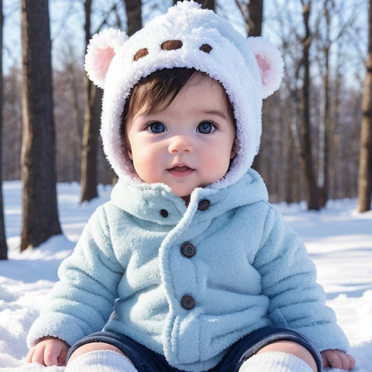 Baby Blue Coat with Buttons